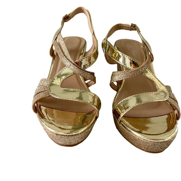 Forever Wedge Platform Sandals Open Toe Ankle Strap Women's Size 8 - Picture 15 of 15